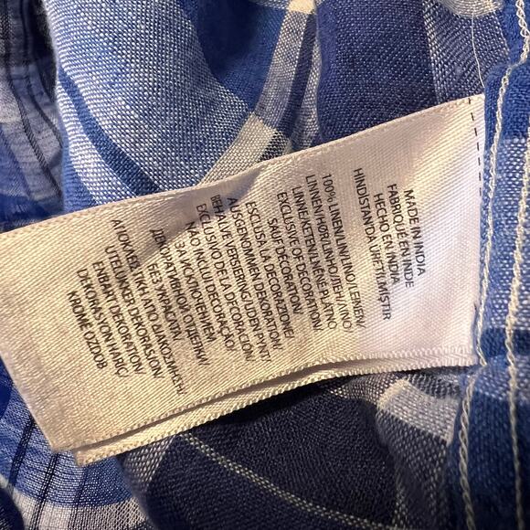 Polo Ralph Lauren Mens Large Blue 100% Linen Shirt Relaxed Fit Classic Preppy - Picture 7 of 7